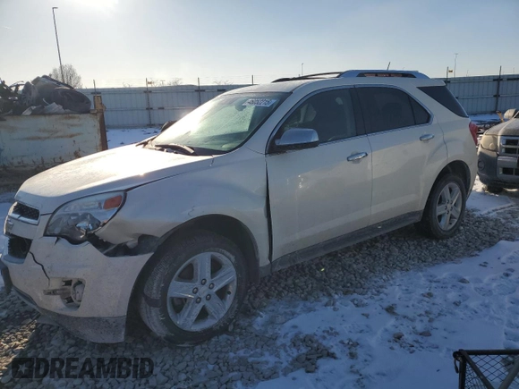 2014 Chevrolet Equinox LTZ with VIN 1GNALDEK8EZ103285, listed as a Copart auction lot 46052215 with 137,570 mi miles and Salvage Title. Bid and sale history available at carsss.com. Image 1.