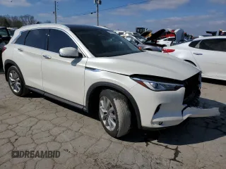 2020 Infiniti QX50 LUXE with VIN 3PCAJ5M37LF118801, listed as a Copart auction lot 43751223 with 57,967 mi miles. Bid and sale history available at carsss.com. Image 4.