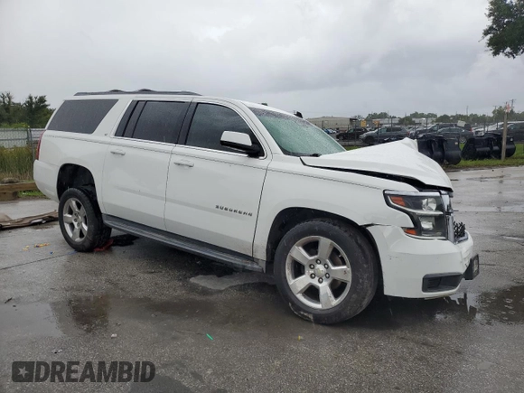 2015 Chevrolet Suburban LT with VIN 1GNSCJKC7FR203718, listed as a Copart auction lot 59577225 with Not provided miles and Salvage title. Bid and sale history available at DreamBid. Image 4.