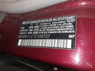 2002 Mercedes-Benz C 230/260/280/320 z VIN WDBRF61J72F200727, wystawiony jako IAAI lot #42108046 z przebiegiem Nie podano mil oraz . Historia ofert i sprzedaży dostępna na DreamBid. Obrazek 9.