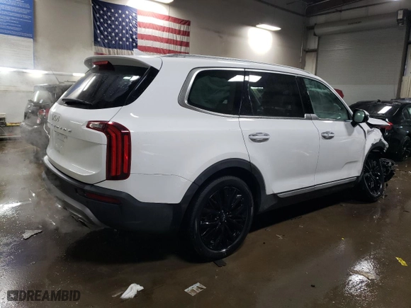 2022 Kia Telluride SX with VIN 5XYP5DHC4NG279864, listed as a Copart auction lot 46262815 with 25,183 mi miles and Salvage Title. Bid and sale history available at carsss.com. Image 3.