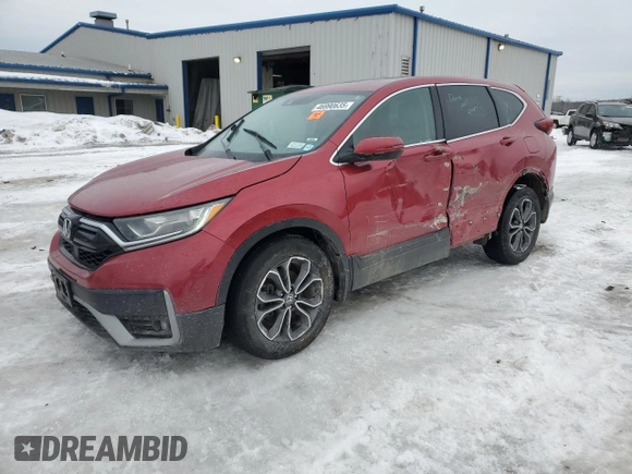 2021 Honda CR-V EX with VIN 2HKRW2H58MH619889, listed as a Copart auction lot 46990635 with 100,828 mi miles and Salvage Title. Bid and sale history available at carsss.com. Image 1.