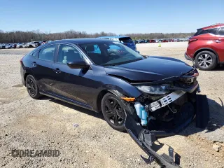 2019 Honda Civic Sedan LX with VIN 2HGFC2F65KH525466, listed as a Copart auction lot 49464965 with 76,506 mi miles and Salvage Title. Bid and sale history available at carsss.com. Image 4.