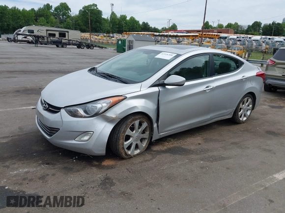 2012 Hyundai Elantra Limited with VIN KMHDH4AEXCU250592, listed as a IAAI auction lot 42326306 with 165,260 mi miles and . Bid and sale history available at DreamBid. Image 2.