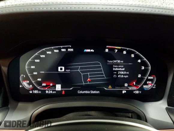 2021 BMW M4 Competition with VIN WBS33AZ06MCH17175, listed as a Copart auction lot 70617284 with 24,730 mi miles and Salvage Title. Bid and sale history available at carsss.com. Image 9.