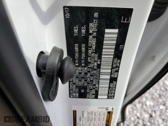 2018 Lexus GX 460 z VIN JTJBM7FXXJ5187016, wystawiony jako Copart lot #55392415 z przebiegiem 77 606 mil mil oraz Szkoda całkowita • Salvage title. Historia ofert i sprzedaży dostępna na DreamBid. Obrazek 13.