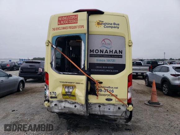 2020 Ford Transit with VIN 1FDVU4X87LKA26743, listed as a Copart auction lot 86525094 with 212,263 mi miles and Salvage Title. Bid and sale history available at DreamBid. Image 6.