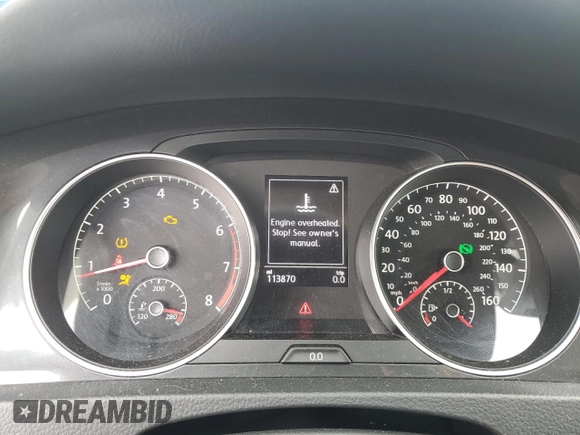 2019 Volkswagen Golf S с VIN 3VW117AU0KM508848, выставлен на аукционе Copart как лот 51640715 с пробегом 113 870 миль миль и Списание • Salvage title. История ставок и продаж доступна на DreamBid. Изображение 9.