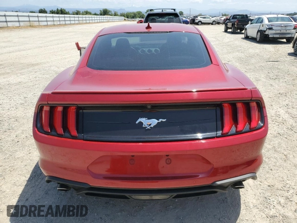 2021 Ford Mustang EcoBoost with VIN 1FA6P8TH7M5150076, listed as a Copart auction lot 59931865 with 27,455 mi miles and Salvage title. Bid and sale history available at DreamBid. Image 6.