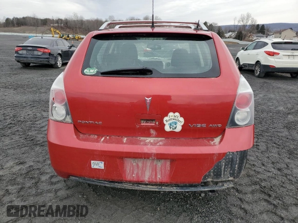 2009 Pontiac Vibe with VIN 5Y2SM67009Z469216, listed as a Copart auction lot 43930835 with 203,852 mi miles and Salvage Title. Bid and sale history available at carsss.com. Image 6.