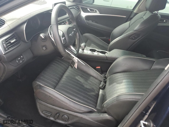 2021 Genesis G70 2.0T with VIN KMTG34LA3MU074224, listed as a Copart auction lot 74946404 with 38,171 mi miles and Non Repairable. Bid and sale history available at carsss.com. Image 7.