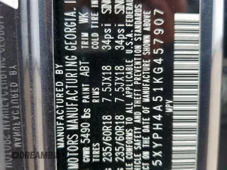 2019 Kia Sorento EX z VIN 5XYPH4A51KG457907, wystawiony jako Copart lot #57686505 z przebiegiem 54 755 mil mil oraz Szkoda całkowita • Salvage title. Historia ofert i sprzedaży dostępna na DreamBid. Obrazek 14.