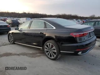 2023 Audi A8 with VIN WAULDAF8XPN002207, listed as a Copart auction lot 84796454 with 25,632 mi miles and Salvage Title. Bid and sale history available at carsss.com. Image 2.