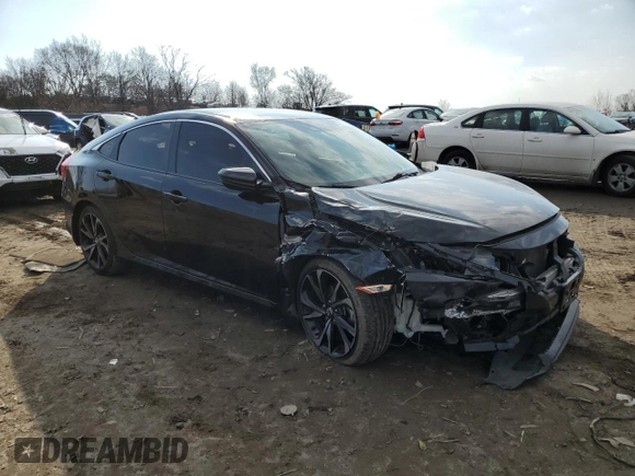 2020 Honda Civic Sedan Sport with VIN 2HGFC2F89LH532696, listed as a Copart auction lot 43869495 with 123,252 mi miles and Salvage Title. Bid and sale history available at carsss.com. Image 4.