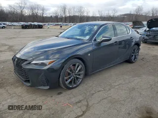 2024 Lexus IS 350 F Sport with VIN JTHGZ1E27R5036092, listed as a Copart auction lot 88706965 with 5,697 mi miles and Salvage title. Bid and sale history available at DreamBid. Image 1.