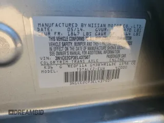 2014 Nissan Note SV with VIN 3N1CE2CP3EL437507, listed as a Copart auction lot 47805395 with 121,881 mi miles and Salvage Title. Bid and sale history available at DreamBid. Image 14.