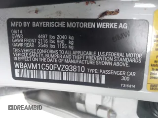 2015 BMW X1 sDrive28i z VIN WBAVM1C50FVZ93810, wystawiony jako IAAI lot #42475276 z przebiegiem 139 118 mil mil oraz . Historia ofert i sprzedaży dostępna na DreamBid. Obrazek 9.