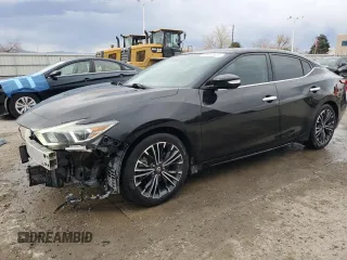 2016 Nissan Maxima SL with VIN 1N4AA6AP9GC421505, listed as a Copart auction lot 47481525 with 146,137 mi miles and Salvage Title. Bid and sale history available at DreamBid. Image 1.