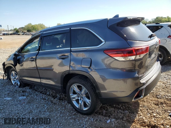 2018 Toyota Highlander Limited z VIN 5TDYZRFH1JS255314, wystawiony jako Copart lot #52329655 z przebiegiem 84 037 mil mil oraz Szkoda całkowita • Salvage title. Historia ofert i sprzedaży dostępna na DreamBid. Obrazek 2.