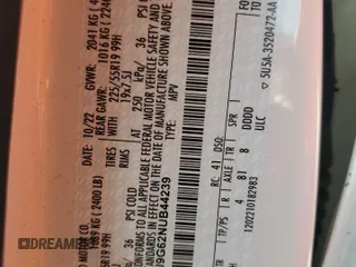 2022 Ford Escape SE with VIN 1FMCU9G62NUB44239, listed as a Copart auction lot 60988765 with Not provided miles and Salvage title. Bid and sale history available at DreamBid. Image 13.
