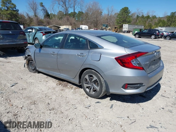 2021 Honda Civic Sedan LX with VIN 2HGFC2F62MH511351, listed as a IAAI auction lot 41693823 with 3,420 mi miles. Bid and sale history available at carsss.com. Image 3.