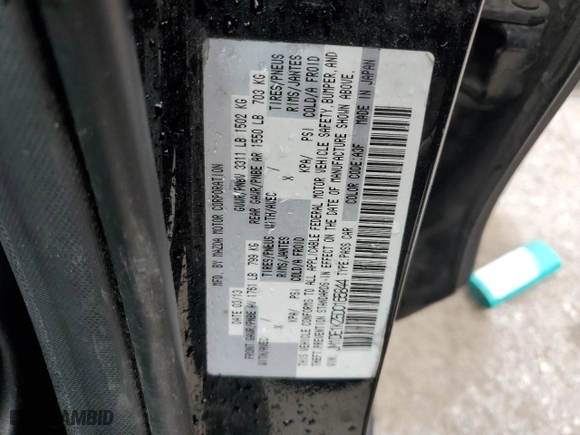 2013 Mazda Mazda2 Sport with VIN JM1DE1KZ5D0165844, listed as a Copart auction lot 86583434 with 184,084 mi miles and Salvage Title. Bid and sale history available at carsss.com. Image 12.