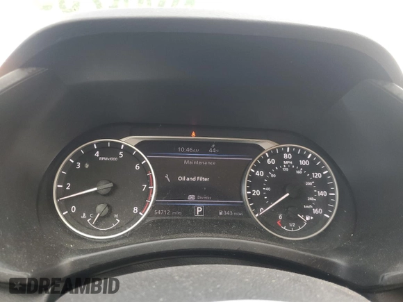 2021 Nissan Sentra SV with VIN 3N1AB8CV4MY279651, listed as a Copart auction lot 49442595 with 54,712 mi miles and Salvage Title. Bid and sale history available at DreamBid. Image 9.