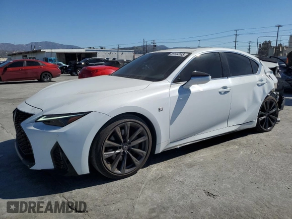 2024 Lexus IS 350 F Sport with VIN JTHGZ1B29R5074427, listed as a Copart auction lot 89104165 with 16,787 mi miles and Salvage title. Bid and sale history available at DreamBid. Image 1.