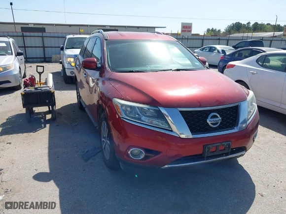 2016 Nissan Pathfinder S with VIN 5N1AR2MN5GC631410, listed as a IAAI auction lot 41851832 with 198,670 mi miles. Bid and sale history available at carsss.com. Image 1.