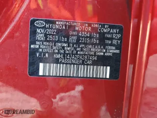 2023 Hyundai Sonata SEL with VIN KMHL14JA2PA287494, listed as a Copart auction lot 80284034 with 56,117 mi miles and Salvage Title. Bid and sale history available at carsss.com. Image 12.