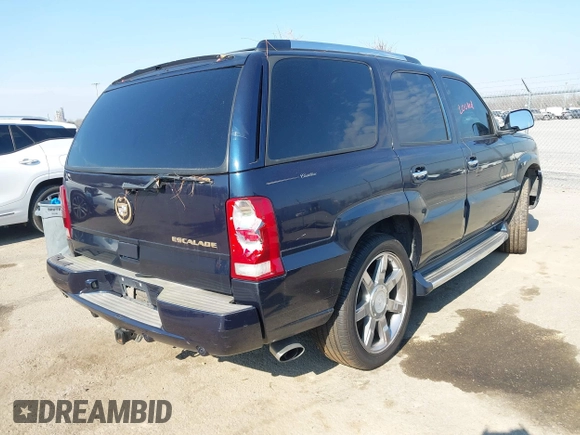 2004 Cadillac Escalade with VIN 1GYEC63T54R226911, listed as a IAAI auction lot 41508878 with 280,150 mi miles and . Bid and sale history available at DreamBid. Image 4.