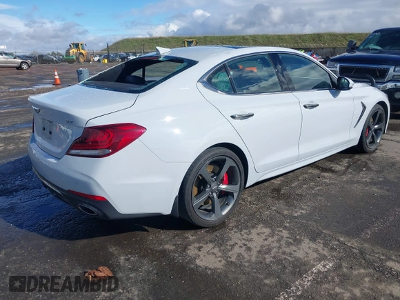 2019 Genesis G70 Dynamic with VIN KMTG34LE2KU032479, listed as a IAAI auction lot 41561604 with 68,098 mi miles and . Bid and sale history available at DreamBid. Image 4.