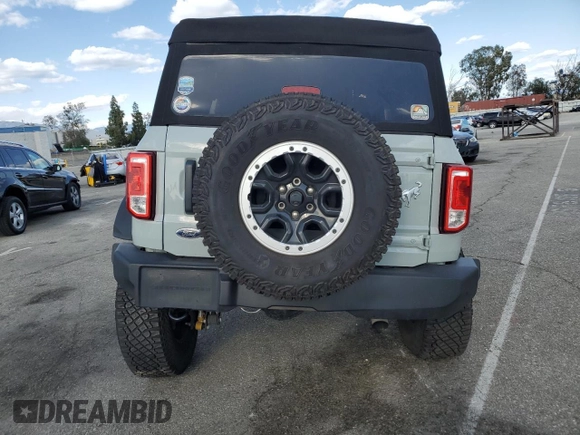 2023 Ford Bronco with VIN 1FMEE5DP6PLB28310, listed as a Copart auction lot 51830585 with 15,987 mi miles and Salvage Title. Bid and sale history available at carsss.com. Image 6.