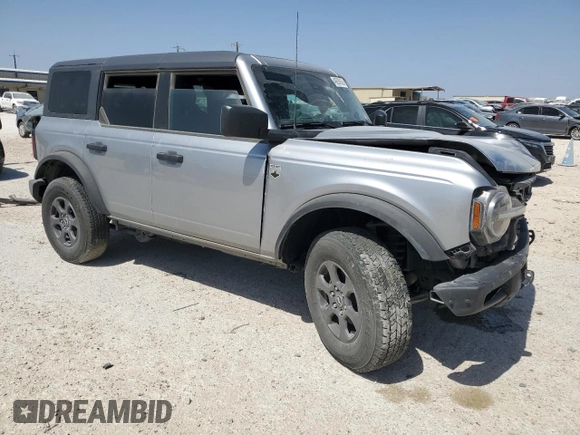 2024 Ford Bronco Big Bend with VIN 1FMDE7BH0RLA32534, listed as a Copart auction lot 49635935 with 15,900 mi miles and Salvage Title. Bid and sale history available at DreamBid. Image 4.