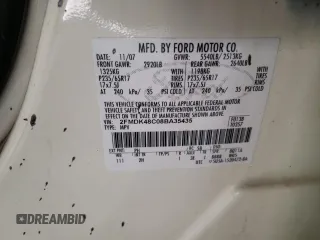 2008 Ford Edge SEL z VIN 2FMDK48C08BA35435, wystawiony jako Copart lot #84379244 z przebiegiem Nie podano mil oraz Szkoda całkowita • Salvage title. Historia ofert i sprzedaży dostępna na DreamBid. Obrazek 13.