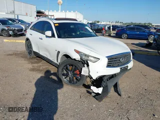 2014 Infiniti QX70 with VIN JN8CS1MW3EM410114, listed as a IAAI auction lot 41630859 with 190,089 mi miles and . Bid and sale history available at DreamBid. Image 1.
