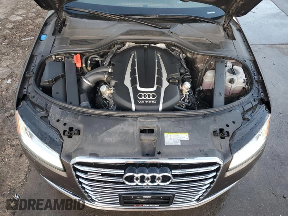 2015 Audi A8 L 4.0T with VIN WAU32AFD9FN032185, listed as a Copart auction lot 82922154 with 44,766 mi miles and Salvage Title. Bid and sale history available at carsss.com. Image 11.