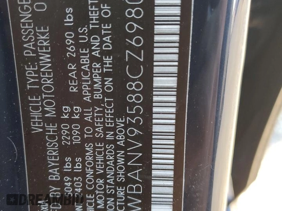 2008 BMW 5 Series 535xi with VIN WBANV93588CZ69801, listed as a Copart auction lot 43981495 with 159,869 mi miles and Salvage Title. Bid and sale history available at carsss.com. Image 15.