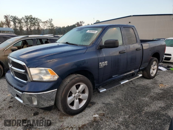2021 Ram 1500 Tradesman with VIN 1C6RR7FG4MS523565, listed as a Copart auction lot 73633484 with 34,749 mi miles and Salvage title. Bid and sale history available at DreamBid. Image 1.