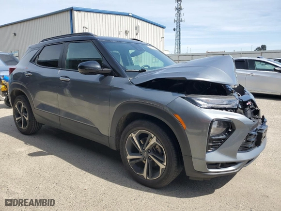 2021 Chevrolet TrailBlazer RS with VIN KL79MTSL1MB093364, listed as a Copart auction lot 49004075 with 69,734 mi miles and Salvage Title. Bid and sale history available at carsss.com. Image 4.