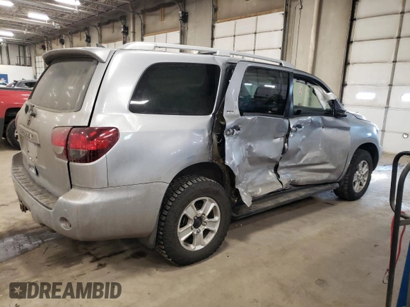 2019 Toyota Sequoia SR5 with VIN 5TDBY5G15KS168276, listed as a Copart auction lot 43376395 with 0 mi miles and Salvage Title. Bid and sale history available at carsss.com. Image 3.