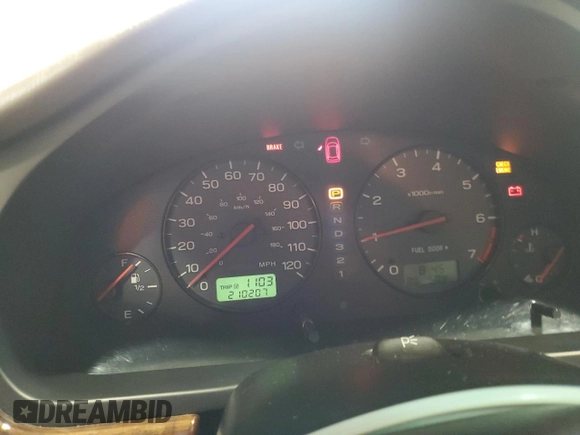 2002 Subaru Legacy Outback Limited with VIN 4S3BH686527655570, listed as a Copart auction lot 84155434 with 210,207 mi miles and Salvage title. Bid and sale history available at DreamBid. Image 9.