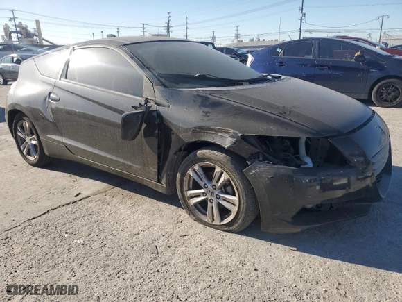 2012 Honda CR-Z EX with VIN JHMZF1D62CS001135, listed as a Copart auction lot 46236445 with 154,288 mi miles and Salvage Title. Bid and sale history available at carsss.com. Image 4.