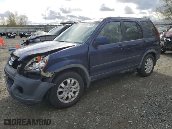 2005 Honda CR-V EX with VIN JHLRD78805C033992, listed as a Copart auction lot 52541845 with 223,175 mi miles and Salvage Title. Bid and sale history available at carsss.com. Image 1.