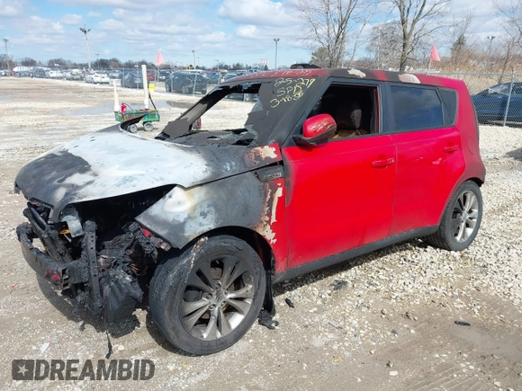 2016 Kia Soul + with VIN KNDJP3A50G7843208, listed as a IAAI auction lot 41852954 with 1 mi miles. Bid and sale history available at carsss.com. Image 2.