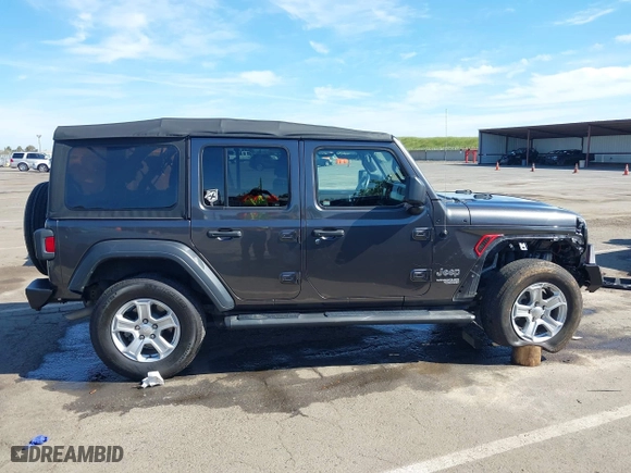 2018 Jeep Wrangler Unlimited Sport S with VIN 1C4HJXDG4JW149557, listed as a IAAI auction lot 42014833 with 54,472 mi miles. Bid and sale history available at carsss.com. Image 14.