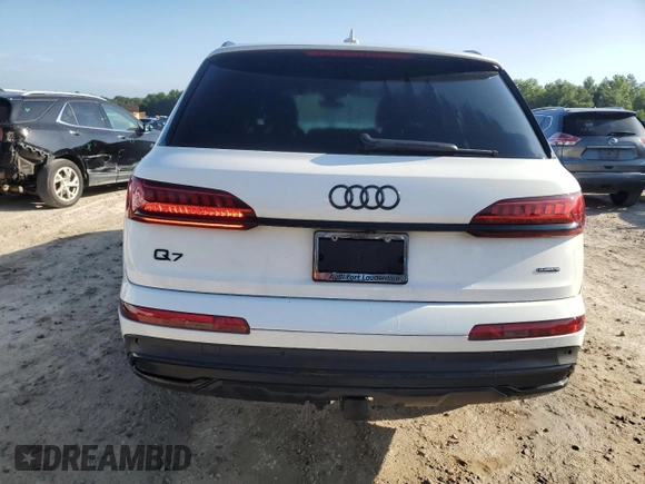 2023 Audi Q7 Premium Plus with VIN WA1LCBF74PD009978, listed as a Copart auction lot 61571395 with 12,158 mi miles and Non repairable. Bid and sale history available at DreamBid. Image 6.