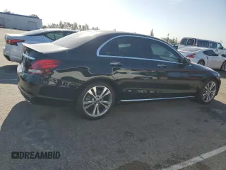 2018 Mercedes-Benz C with VIN 55SWF4JB0JU263980, listed as a Copart auction lot 50843375 with 92,395 mi miles and Salvage Title. Bid and sale history available at carsss.com. Image 3.