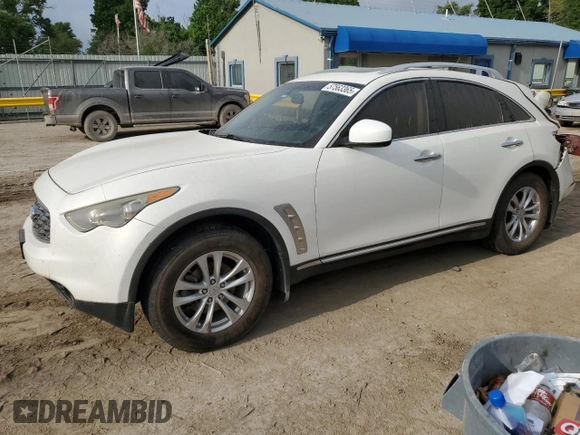 2009 Infiniti FX z VIN JNRAS18W99M157495, wystawiony jako Copart lot #57563365 z przebiegiem 219 597 mil mil oraz Szkoda całkowita • Salvage title. Historia ofert i sprzedaży dostępna na DreamBid. Obrazek 1.