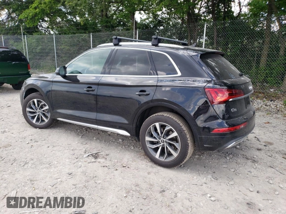 2021 Audi Q5 Premium with VIN WA1AAAFY7M2033344, listed as a Copart auction lot 61964115 with 78,534 mi miles and Salvage title. Bid and sale history available at DreamBid. Image 2.